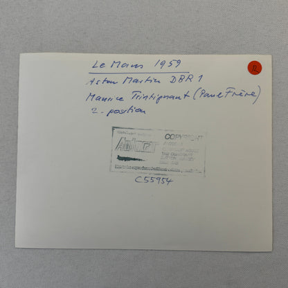 Aston Martin DBR1 LeMans 1959 Photo Photograph Modern Print Maurice Trintignant