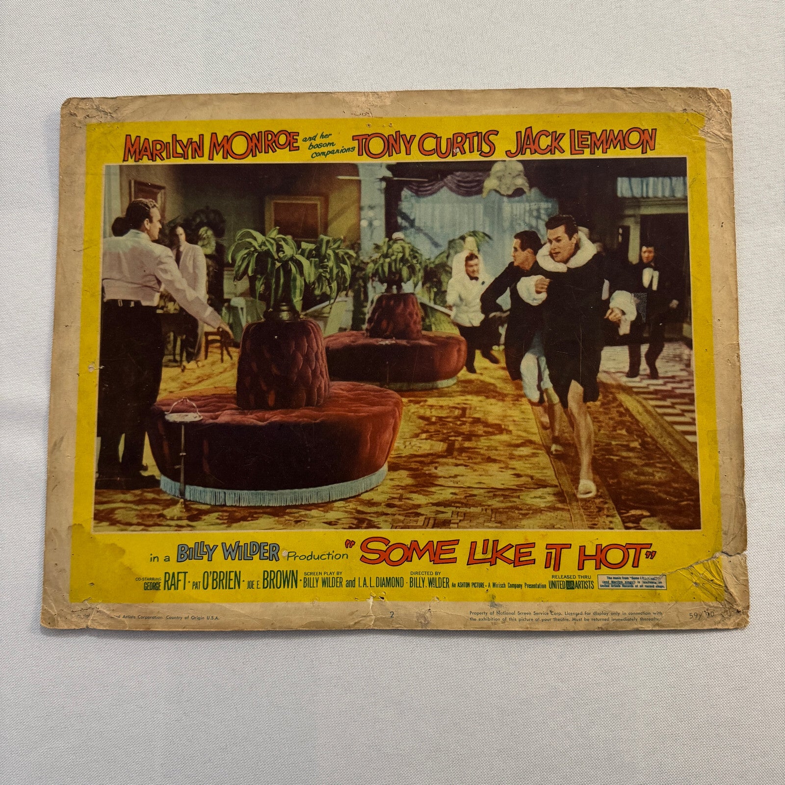 Some Like it Hot Movie Poster Lobby Card Marilyn Monroe Tony Curtis Jack Lemmon