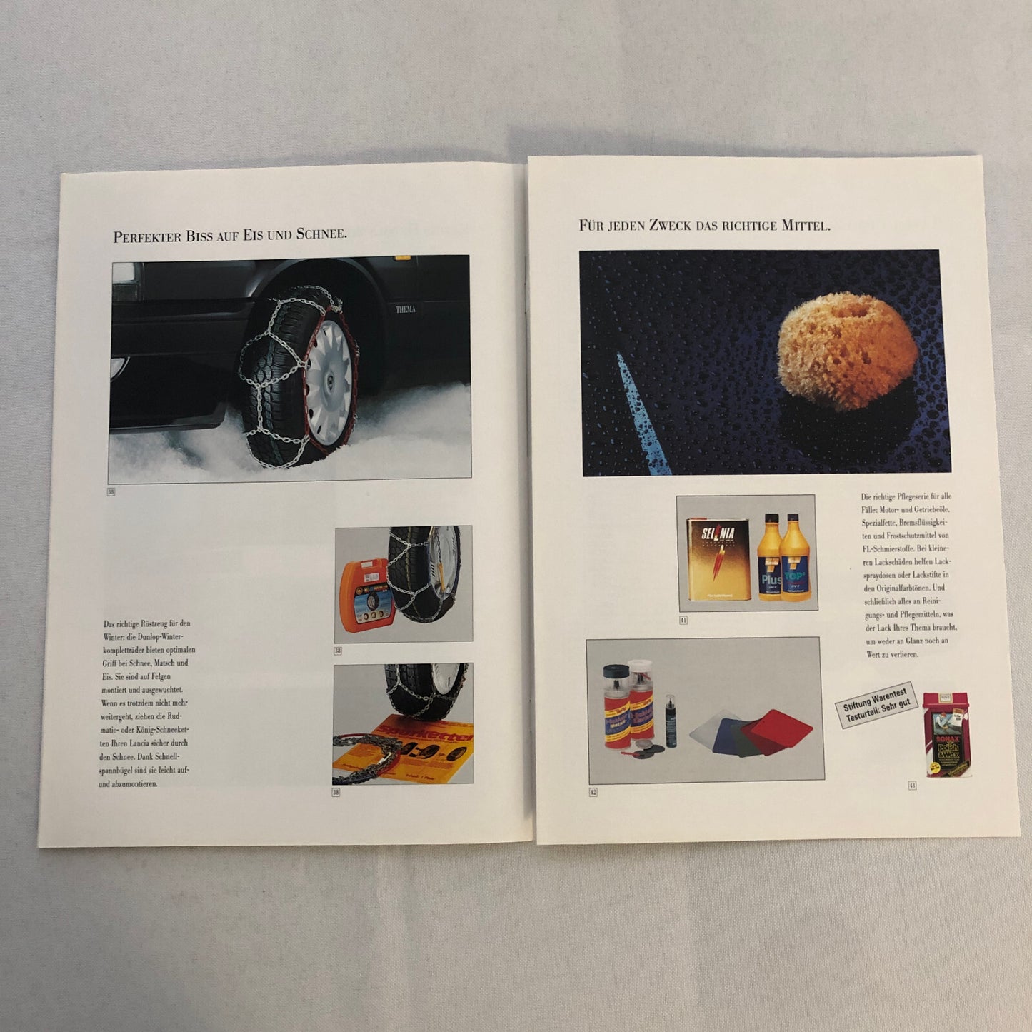 Lancia Thema Factory Accessories Car Sales Brochure Catalog German Text