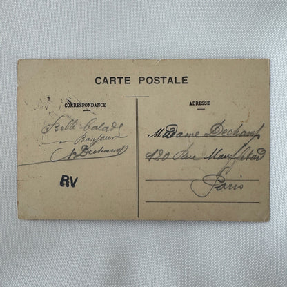 Vintage Zeppelin Airship Dirigible Hangar Building Postcard Post Card French