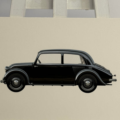 1934 Mercedes Benz 130 W23 Car Illustration Art Drawing Hand Drawn Vintage