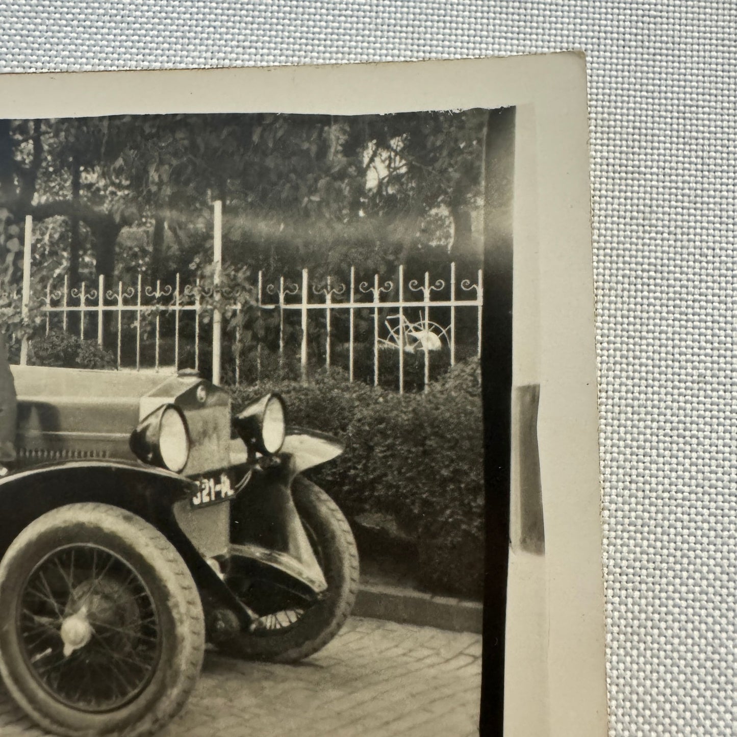 Vintage Postcard Real Photo Postcard RPPC People Fiat Car Automobile