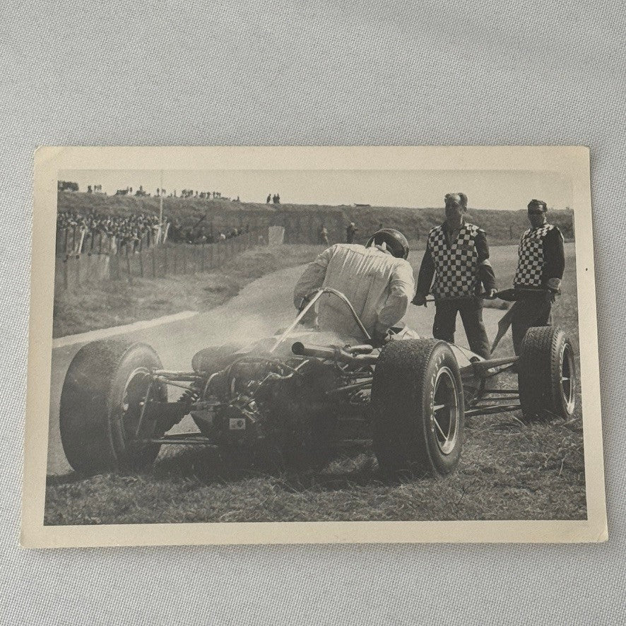 Vintage Racing Photo Crash Wreck Accident Photograph Motorsport Race Print