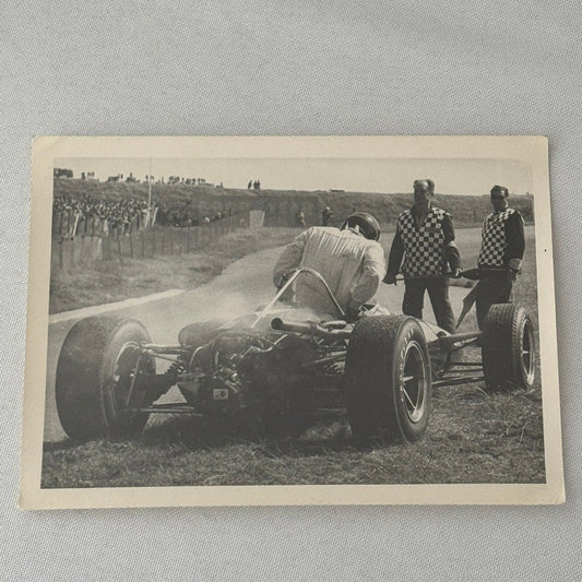 Vintage Racing Photo Crash Wreck Accident Photograph Motorsport Race Print
