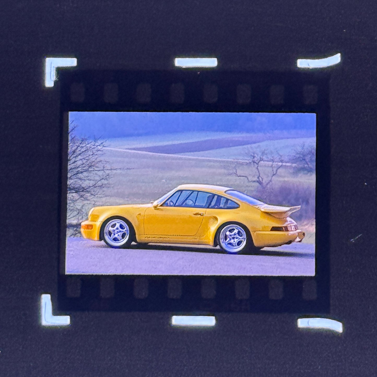 1992 Porsche 911 Turbo S 3.3 Coupe Leichtbau Factory Photo Slide Transparency