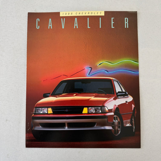 1988 Chevrolet Cavalier Car Sales Brochure Catalog Z24 Convertible Coupe Wagon