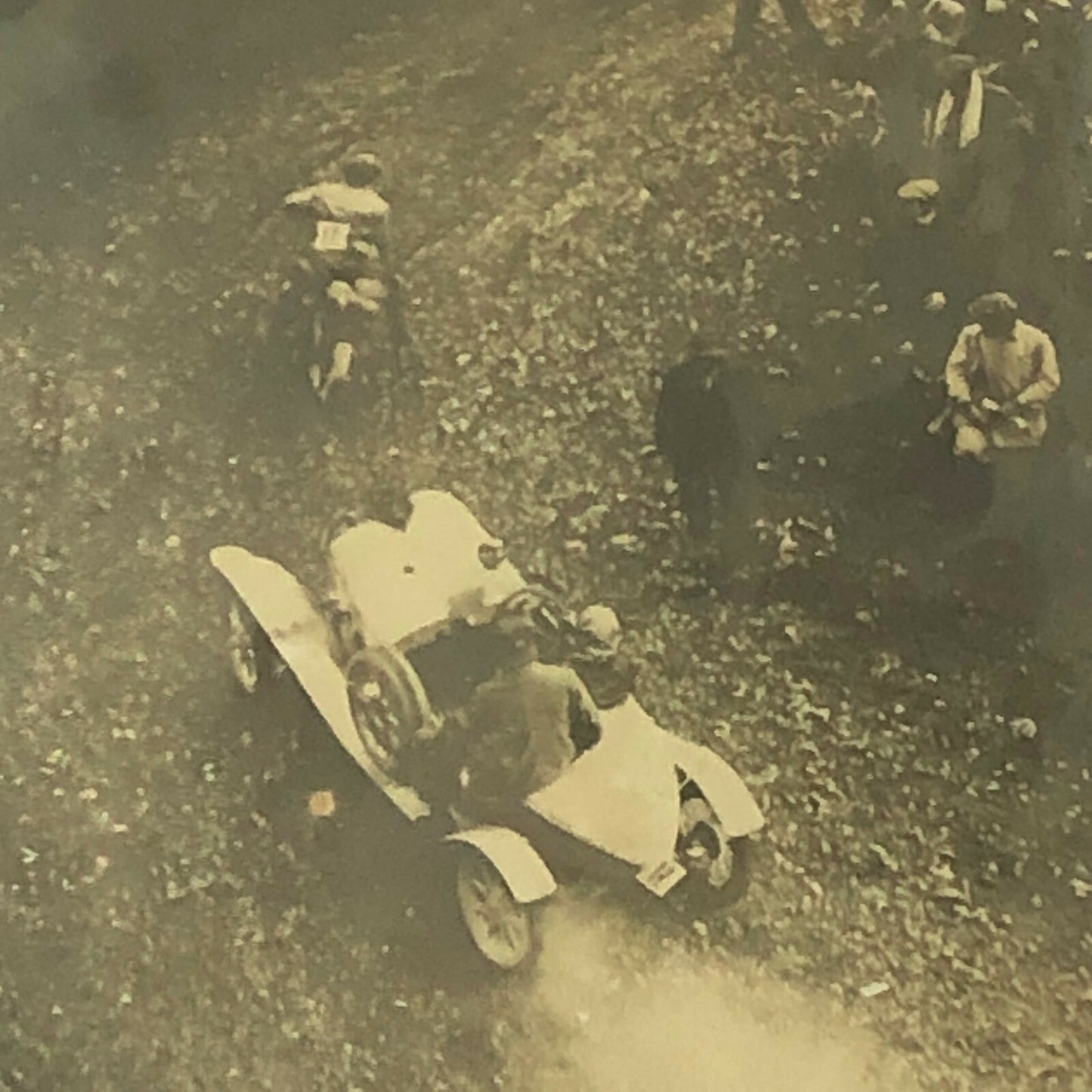 Early Car and Motorcycle Hill Climb Racing Framed Photo Photograph