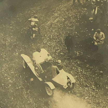 Early Car and Motorcycle Hill Climb Racing Framed Photo Photograph