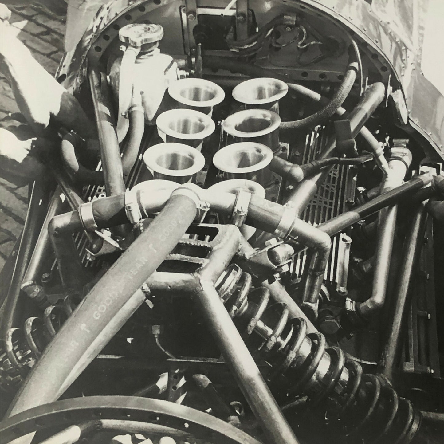 Vintage Racing Car Engine Photo Photograph Print Motorsport