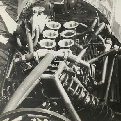 Vintage Racing Car Engine Photo Photograph Print Motorsport