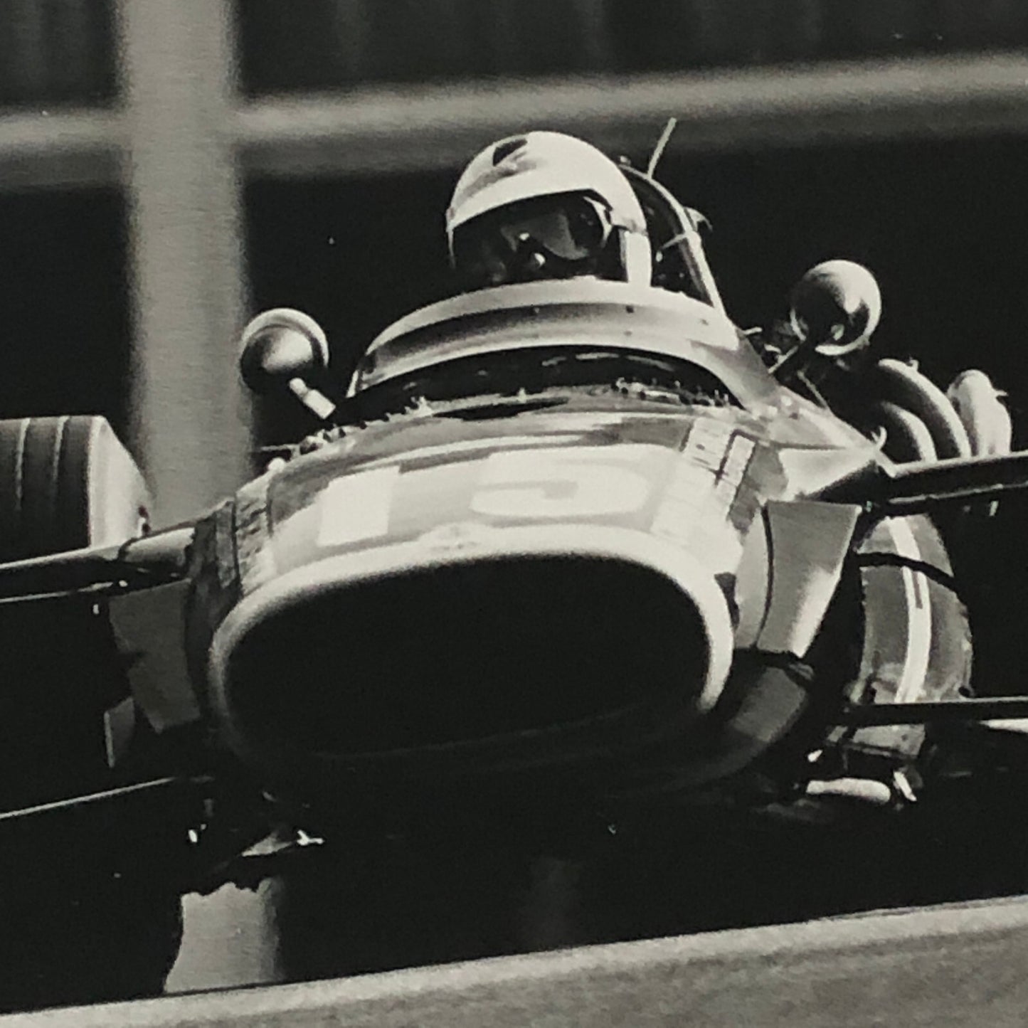 Vintage Racing Photo Photograph Richard Attwood 1968 Monaco Grand Prix BRM Car