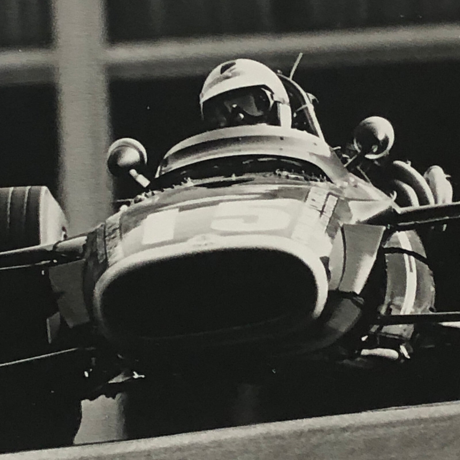 Vintage Racing Photo Photograph Richard Attwood 1968 Monaco Grand Prix BRM Car