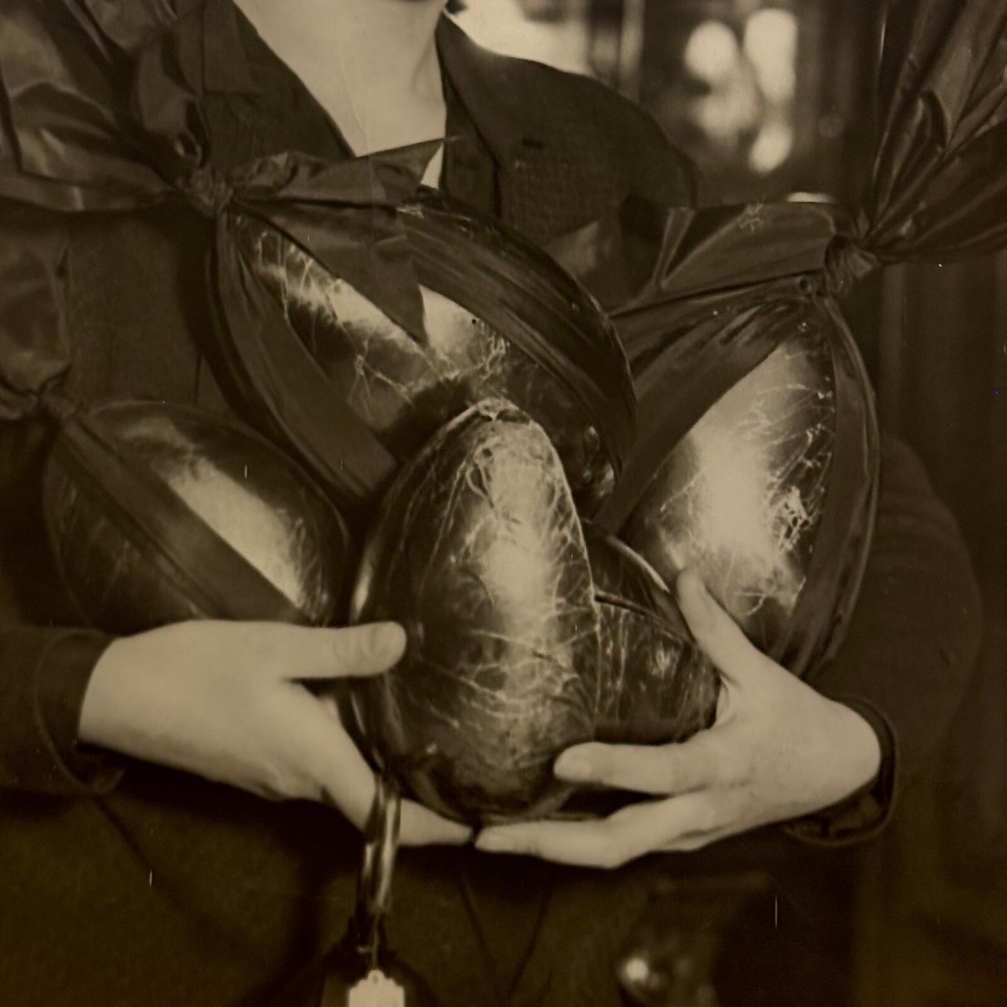 Paris Woman with Chocolate Easter Eggs France Press Photo Photograph Keystone