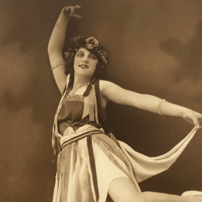 Circus Performer Real Photo Postcard Post Card RPPC Gerty Hispania Dancer ?