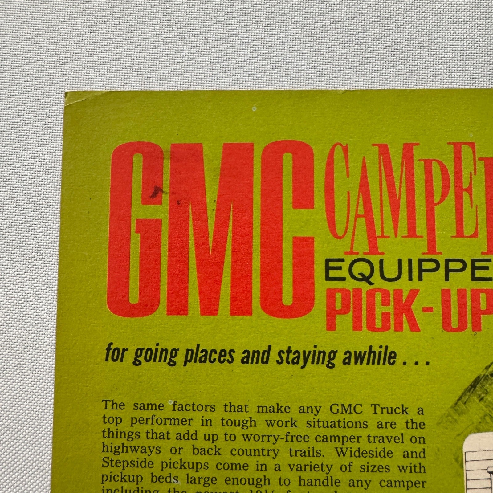 Vintage GMC Camper Sales Brochure Catalog Handi Bus Suburban Pickup Canadian