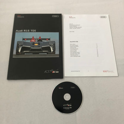 2009 Audi R15 TDI Press Kit Le Mans Sebring Racing Car Brochure CD