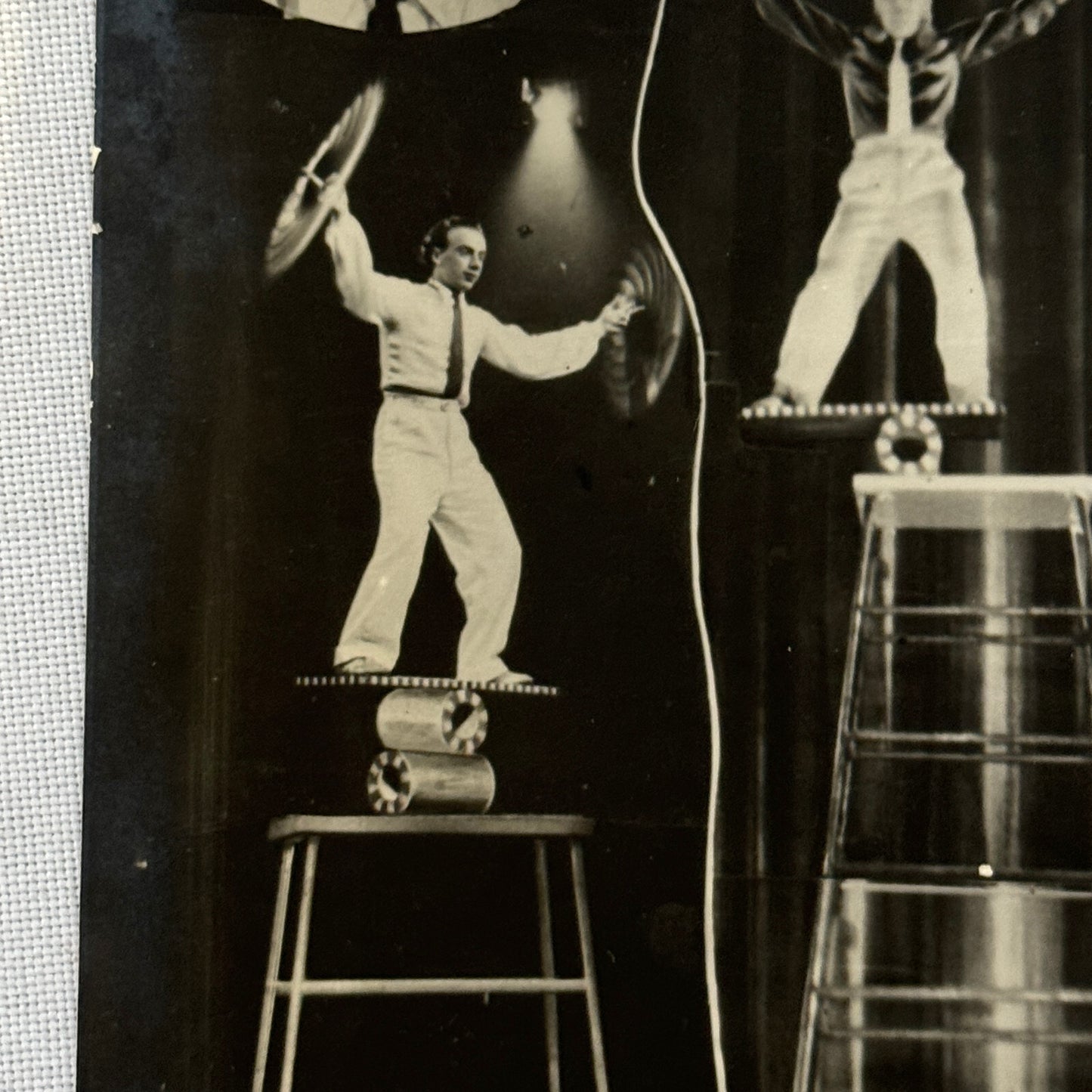 Vintage Circus Performer Act Photo Photograph Juggling Acrobat The 2 Columbus