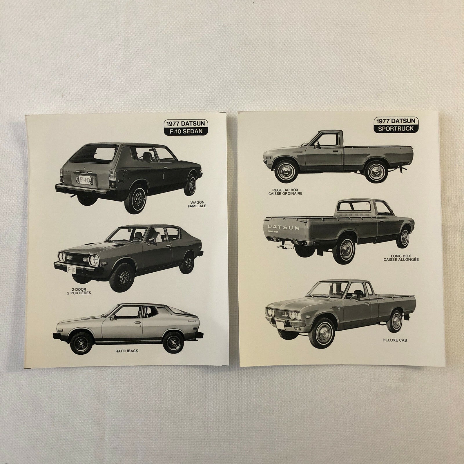 1977 Datsun Press Kit Brochure Photos FRENCH 200SX Sportruck 280Z 280 Z B210 +