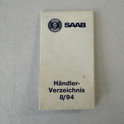 1995 Saab 900 Car Owners Manual Pouch GERMAN Text