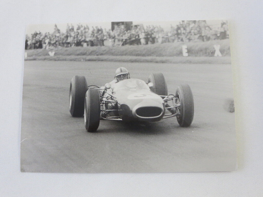 Vintage 1964 Press Photograph Photo Jack Brabham at Silverstone Win Grand Prix 