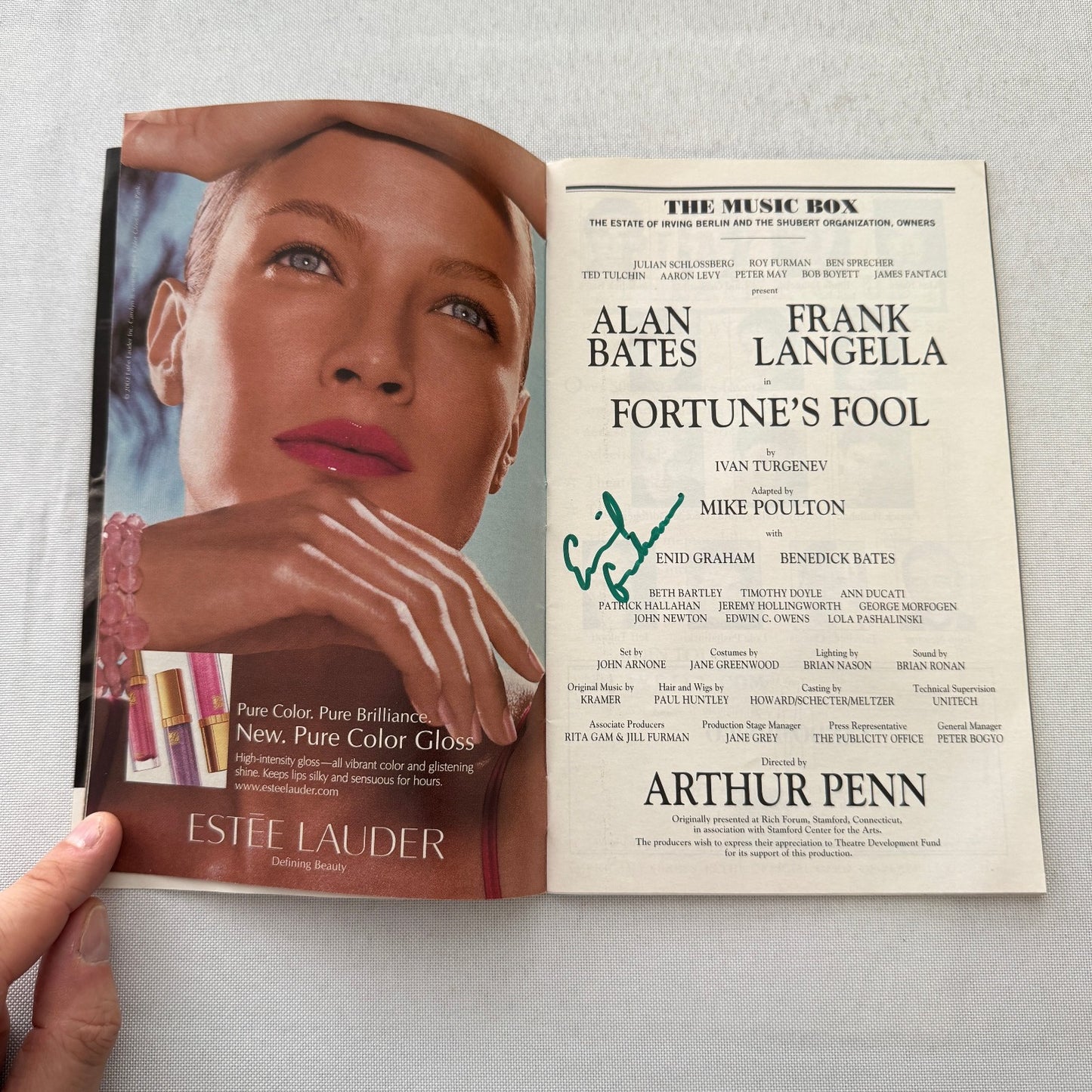 Fortune's Fool Cast Signed Theater Playbill Autographed Signature Alan Bates +
