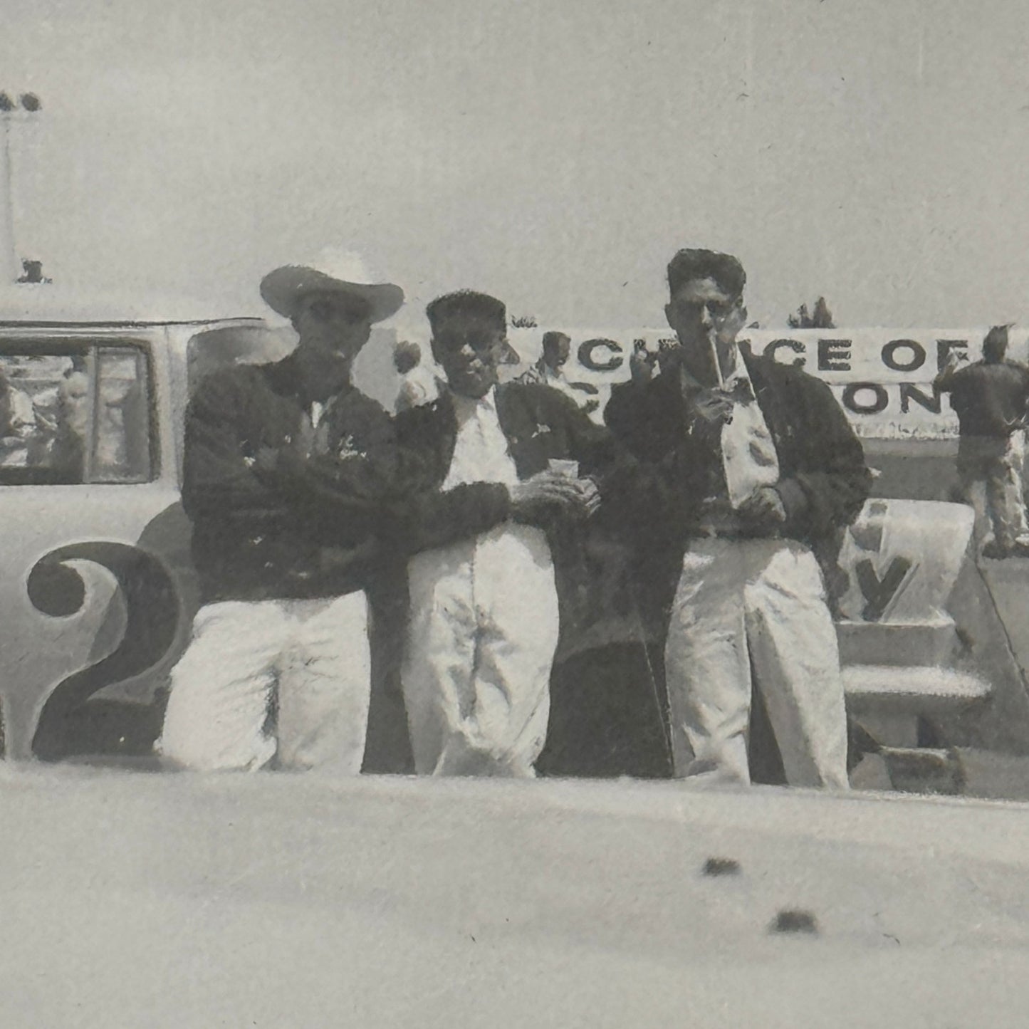 Vintage Racing Photo Photograph Unidentified Drivers Stock Car