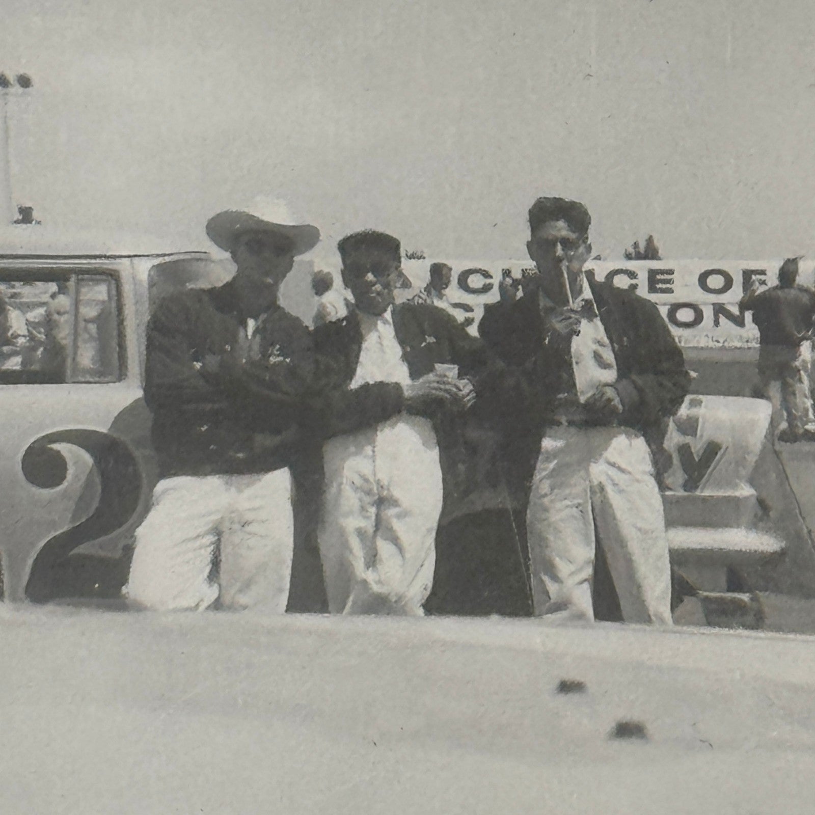 Vintage Racing Photo Photograph Unidentified Drivers Stock Car