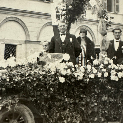 Vintage Postcard Real Photo Postcard RPPC Post Card Early Automobile Parade Car
