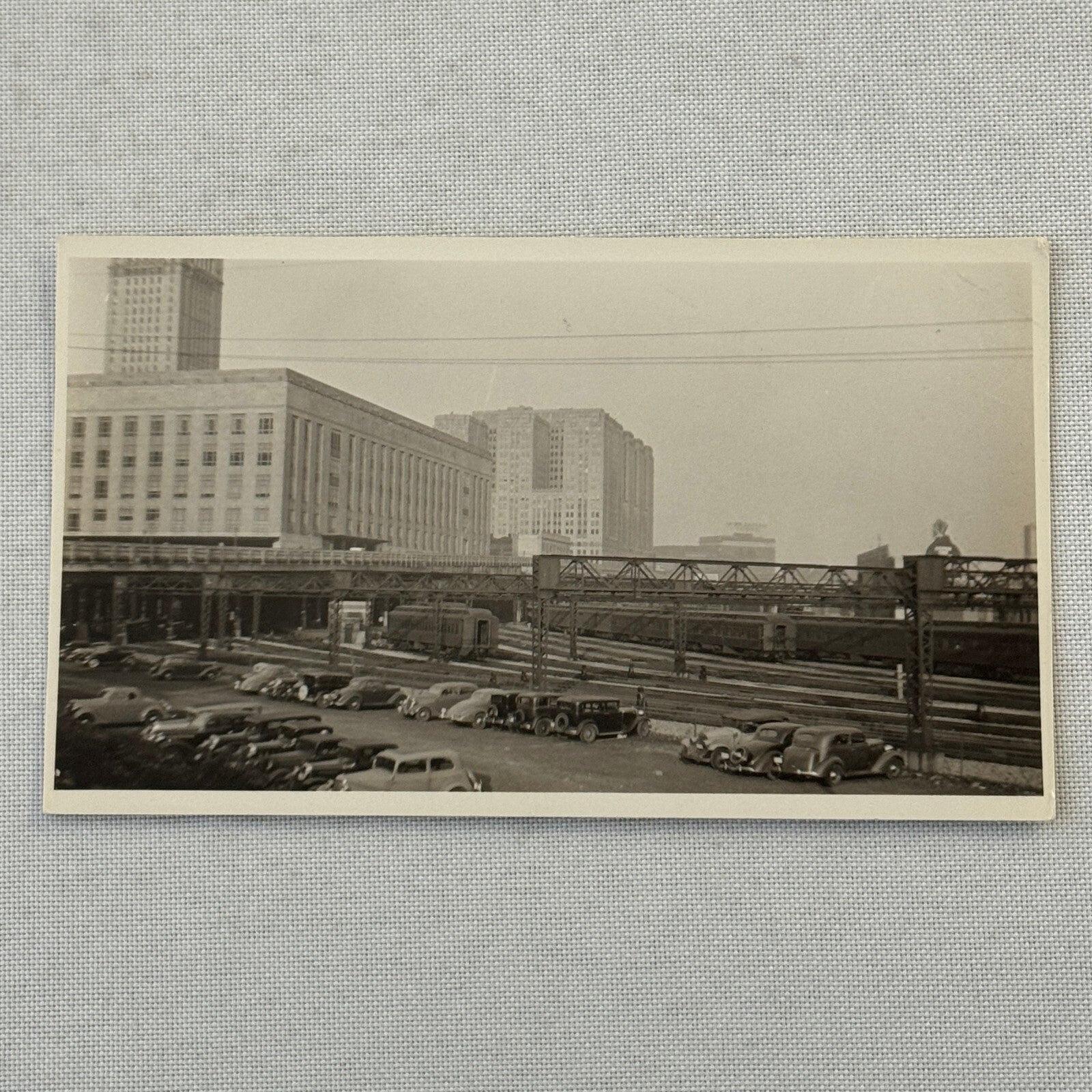 Vintage Train Photo Photograph Railroad Railway Rail Cars