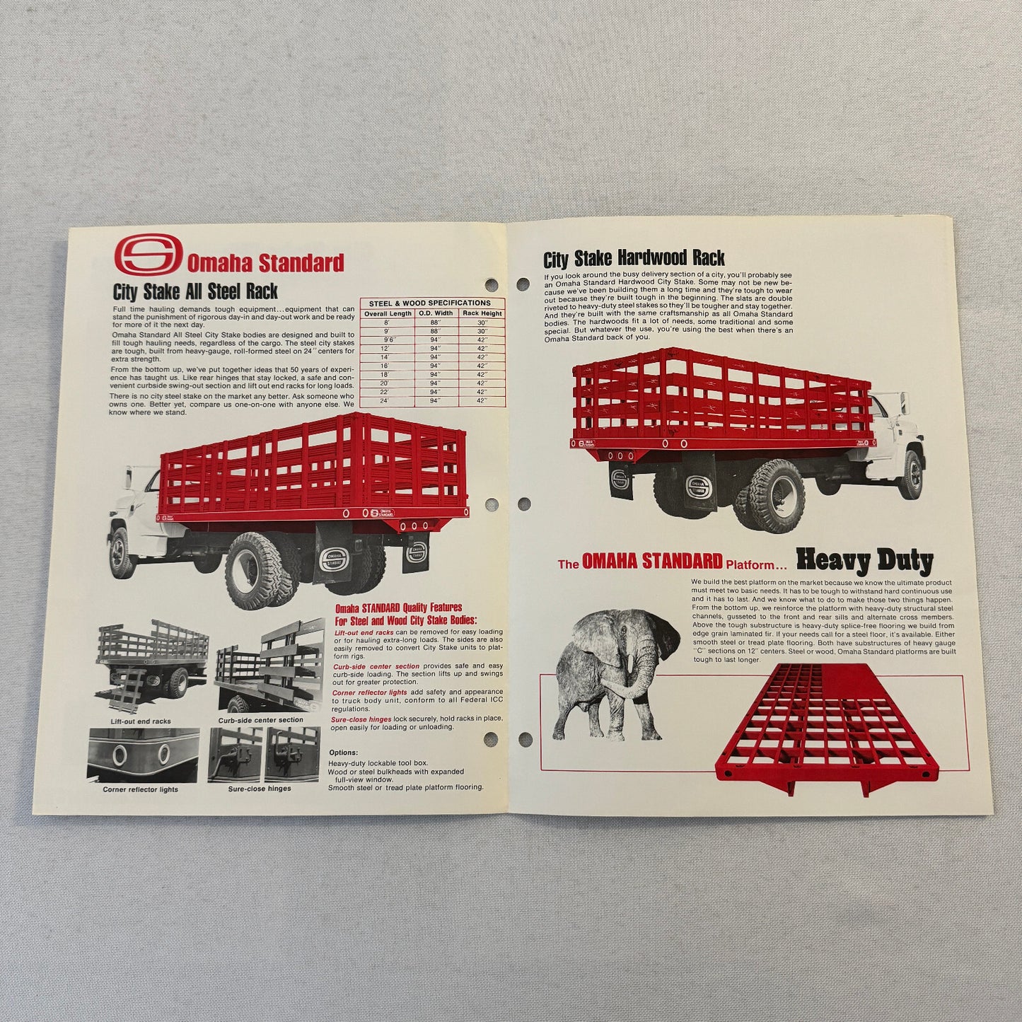 Omaha Standard Truck Body Sales Brochure Catalog City Stake Contractor Bodies