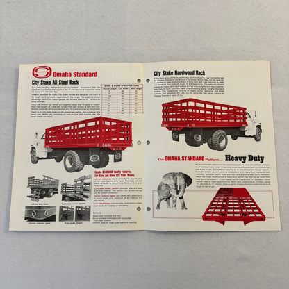 Omaha Standard Truck Body Sales Brochure Catalog City Stake Contractor Bodies