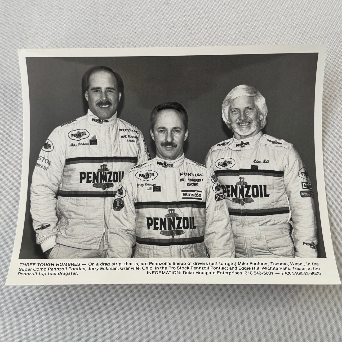 Vintage Pennzoil Racing Press Kit Top Fuel Dragster Pontiac Trans Am