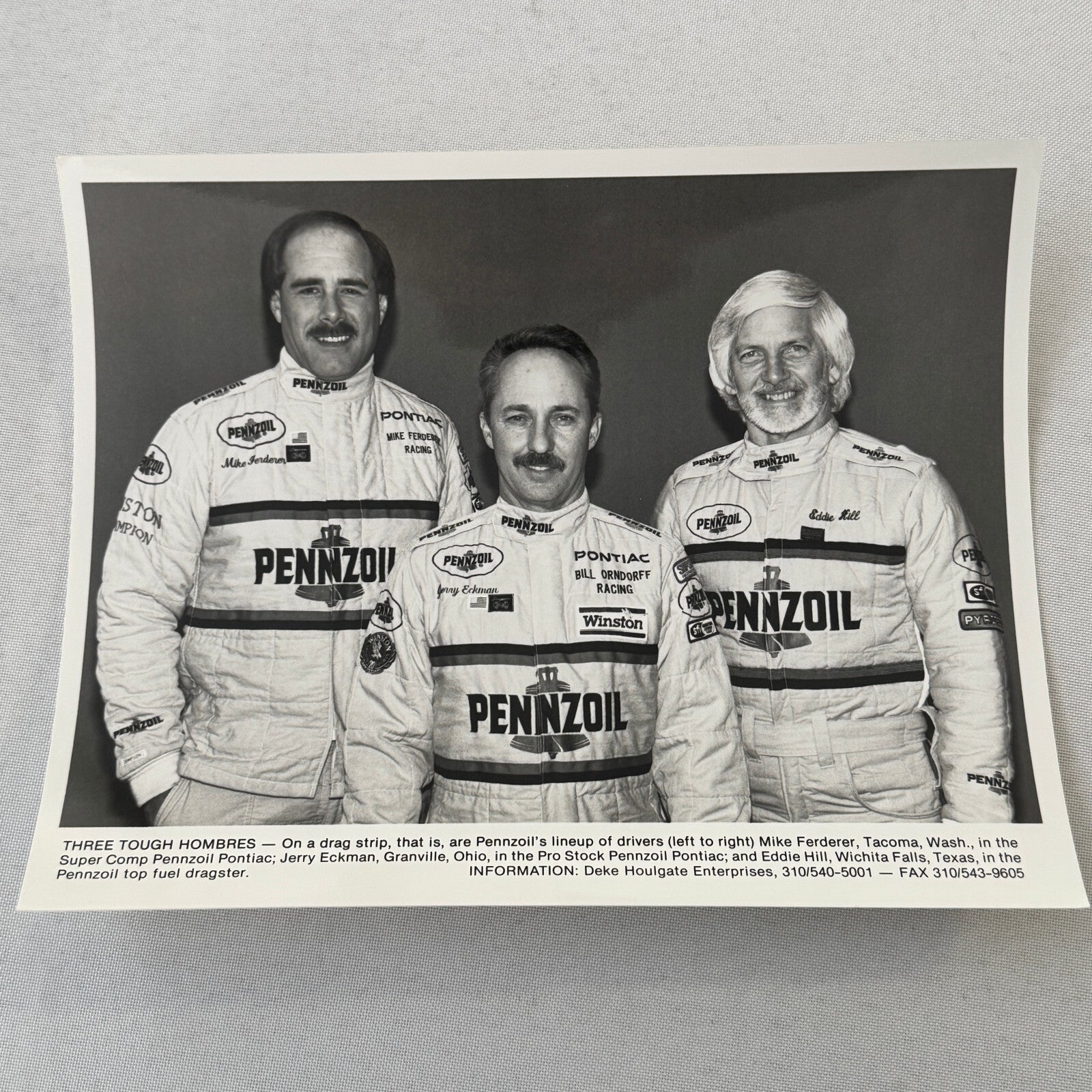 Vintage Pennzoil Racing Press Kit Top Fuel Dragster Pontiac Trans Am