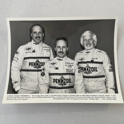 Vintage Pennzoil Racing Press Kit Top Fuel Dragster Pontiac Trans Am