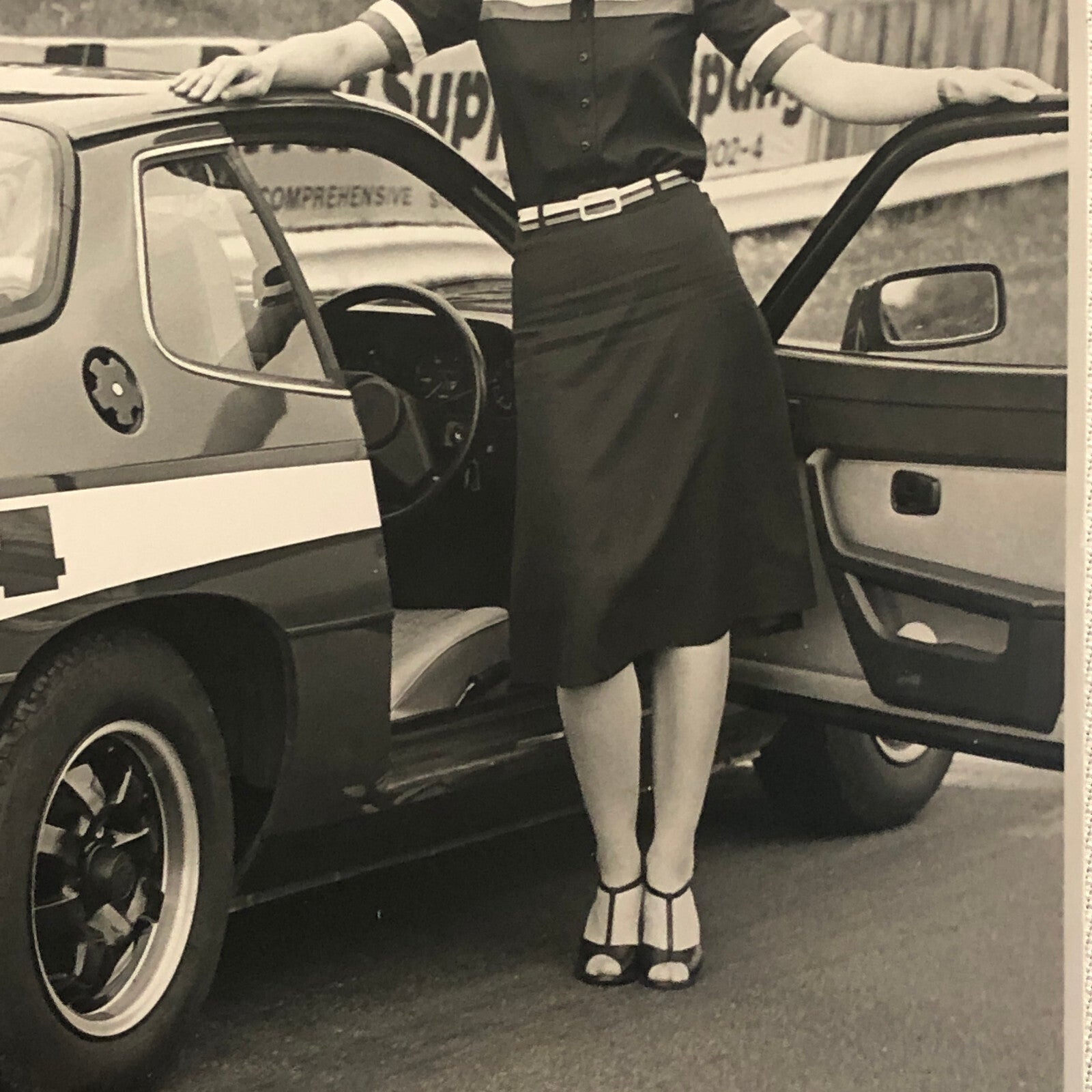 Vintage Porsche 924 Snetterton Racing Photo Photograph Desiree Wilson AFN Ltd