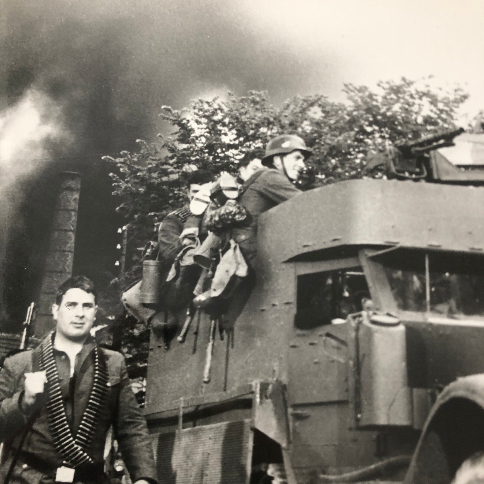 Vintage Movie Still Photo Photograph Print Military Army Truck Soldiers