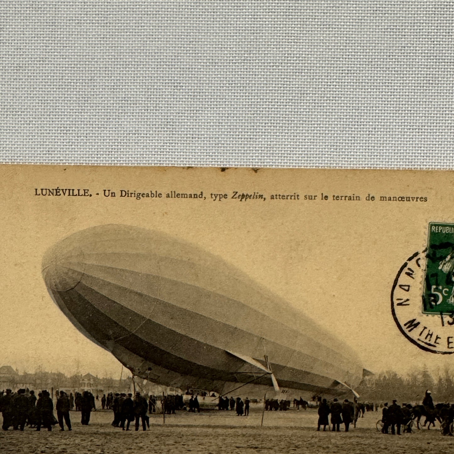 Zeppelin Airship Dirigible Aircraft French Postcard Post Card Vintage