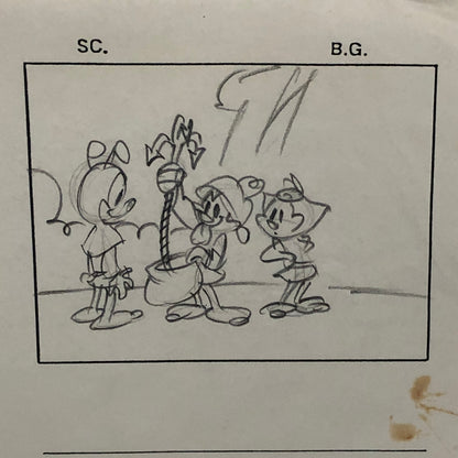 ANIMANIACS Animation Storyboard Illustration Drawing Sketch Wakko Yakko Dot