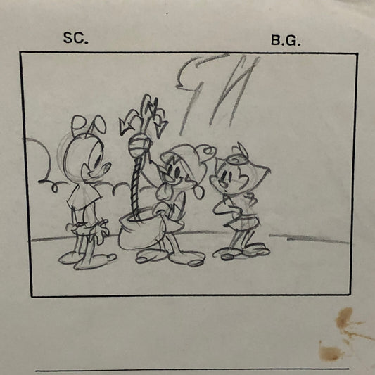 ANIMANIACS Animation Storyboard Illustration Drawing Sketch Wakko Yakko Dot
