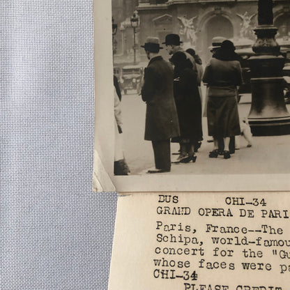 Press Photo Photograph Grand Opera de Paris Tito Schipa Concert Cars