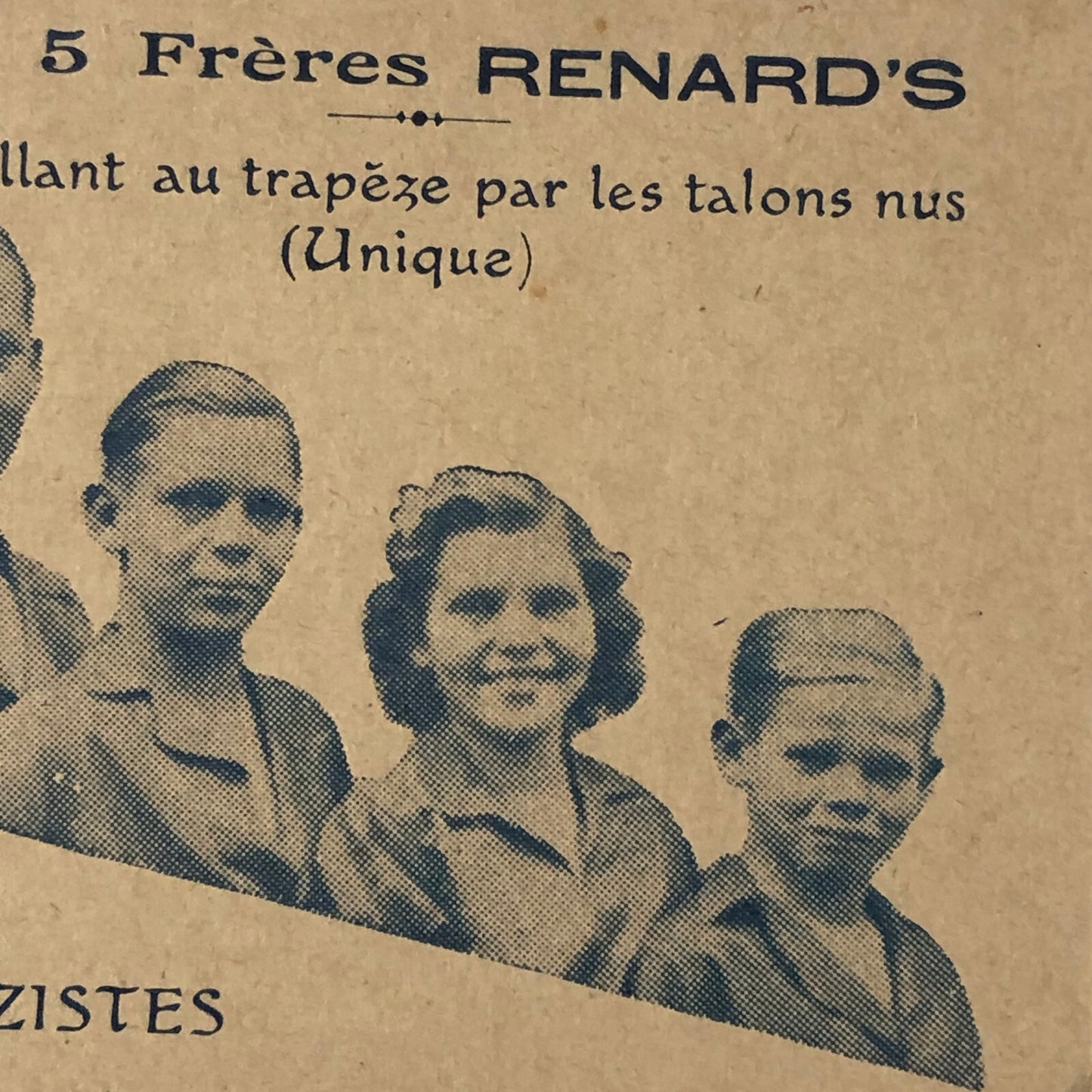 Circus Trapeze Acrobat Children Act Les 5 Freres Renards Postcard Post Card