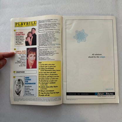 Fuddy Meers Cast Signed Playbill Program Lisa Gorlitsky Keith Nobbs 1999