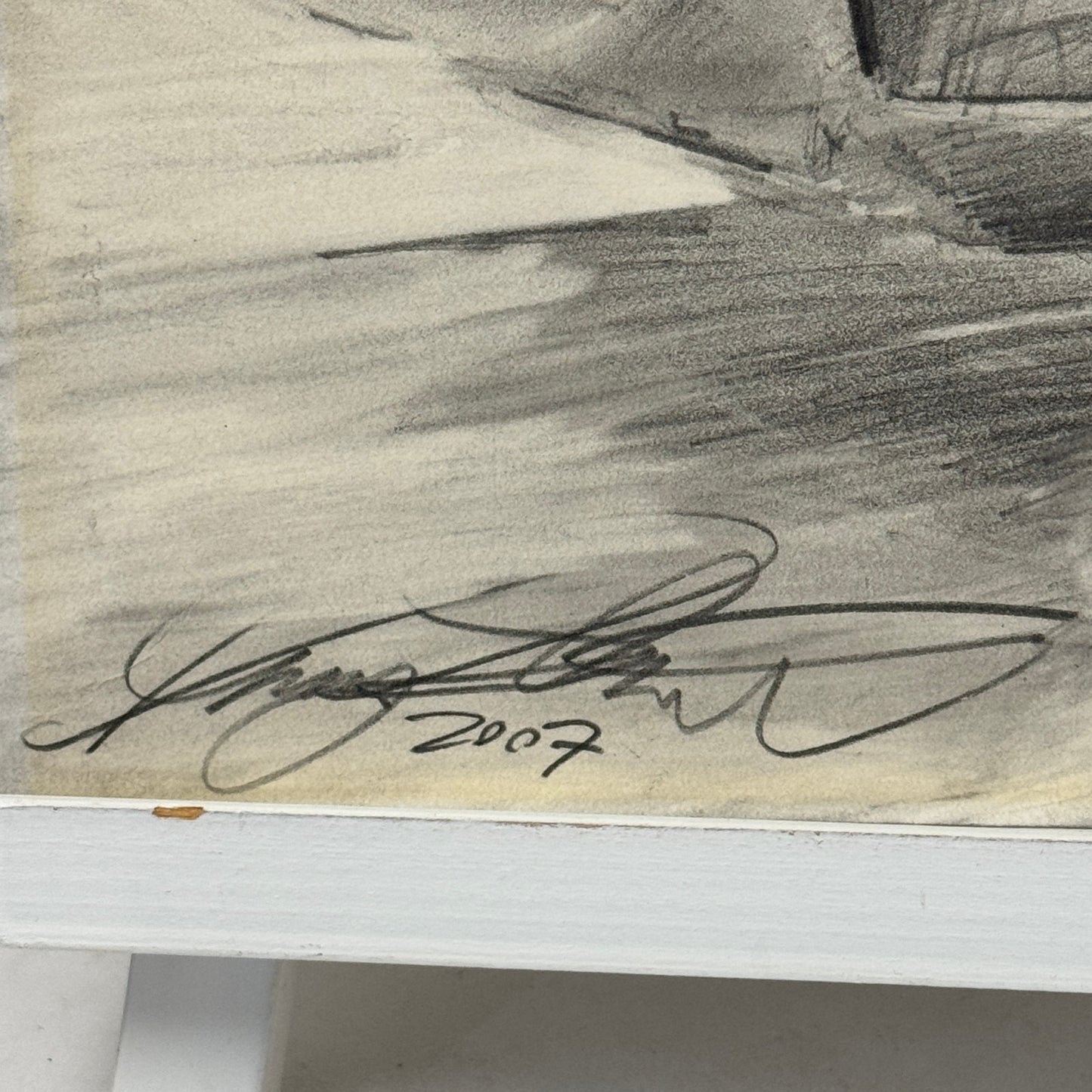 Ford Mustang Vintage Car Illustration Drawing Sketch Original Art Signed