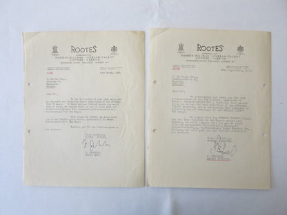 1939 - 1956 Rootes Letter Letterhead Document Lot of 21 Sunbeam Talbot Hillman +