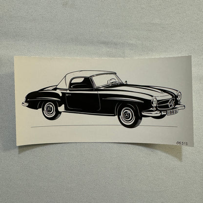 Vintage Mercedes 190SL 190 SL Roadster Hardtop Photo Photograph Lot 5x