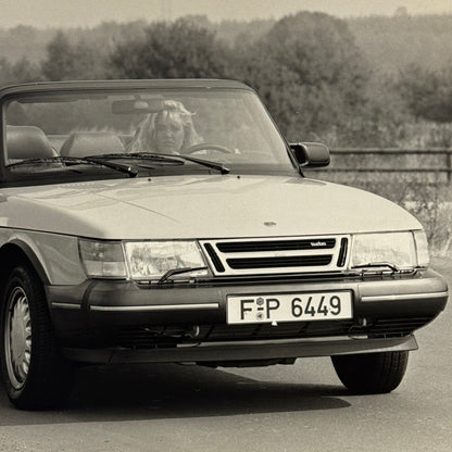1992 Saab 900 Turbo 16 Cabriolet Convertible Car Factory Photo Photograph Print