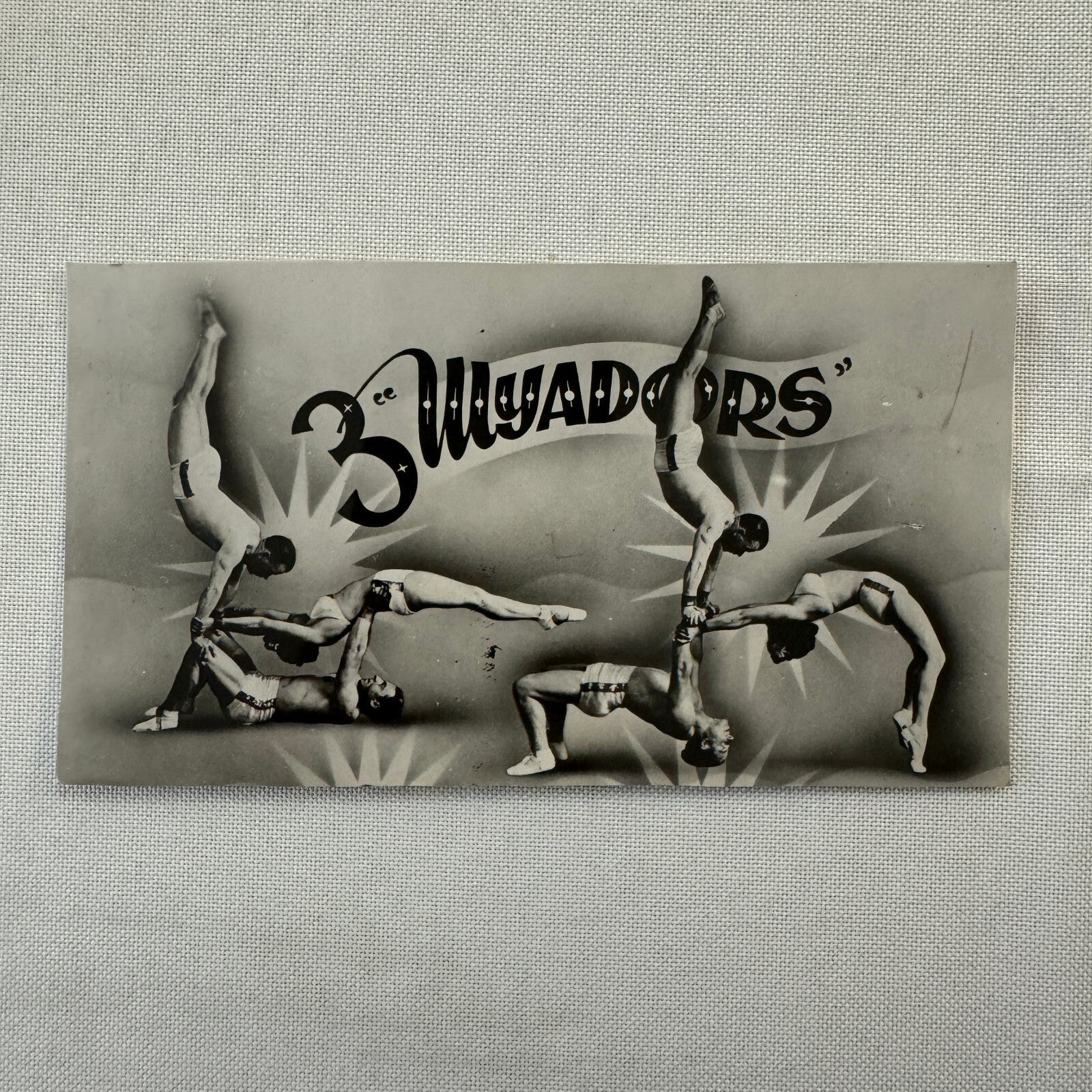 Vintage Circus Strongman Acrobat Performer Photo Photograph 3 Wyadors Bruxelles