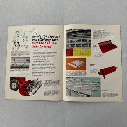 Cockshutt 545 Combine Sales Brochure Catalog Vintage Farm Equipment