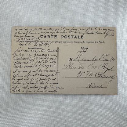 Vintage Zeppelin Airship Dirigible Postcard Post Card French Le Lebaudy