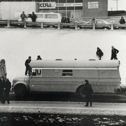Vintage Montreal Prison Bus Press Photo Photograph Print Newspaper Story 